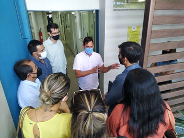 Representantes da Funasa durante visita à Associação Recicle a VidaFoto: Codre/Densp/Funasa