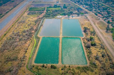 Vista área da Estação de Tratamento de Esgoto em Porto MurtinhoFoto: EnfoqueMS