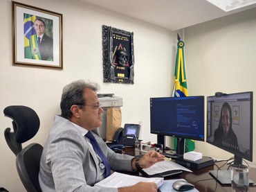 Coronel Giovanne Silva participa do evento de lançamento do Termo de Compromisso como novo módulo de transferências da Plataforma +BrasilFoto: Paulo Souza/Funasa