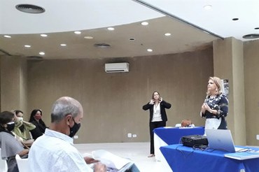 Josiclene Leite, coordenadora do Nict, na capacitação em Campina Grande.Foto: Suest/PB