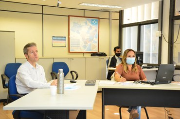 Marcelo Lelis, coordenador da Copae, e equipe durante o IV encontro onlineFoto: Lucca Decia/Funasa