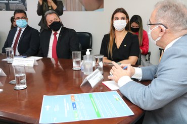 Ministro Marcelo Queiroga faz visita técnica e Coronel Giovanne Silva faz apresentação sobre a FunasaFoto: Daniel Ribeiro/Funasa