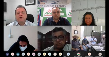 Presidente da Funasa, coronel Giovanne Silva, durante participação no encontro virtualFoto: Lucca Decia