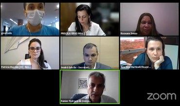 Participantes do evento debatendo sobre a importância do saneamento básicoFoto: Milena Castro/Funasa