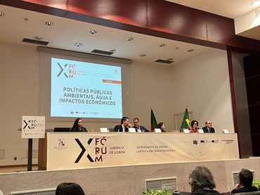 A diretora-executiva, Fernanda Morais, participou do Painel VII "Políticas públicas ambientais, água e impactos econômicos" e falou sobre a universalização do saneamento no BrasilFoto: Divulgação/X Fórum Jurídico de Lisboa