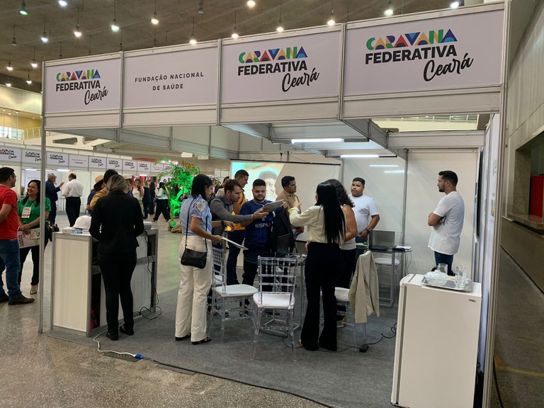 Estande da Superintendência Estadual da Funasa no Ceará