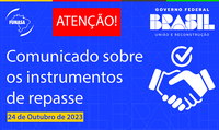 Comunicado sobre o gerenciamento dos instrumentos de repasse da Funasa