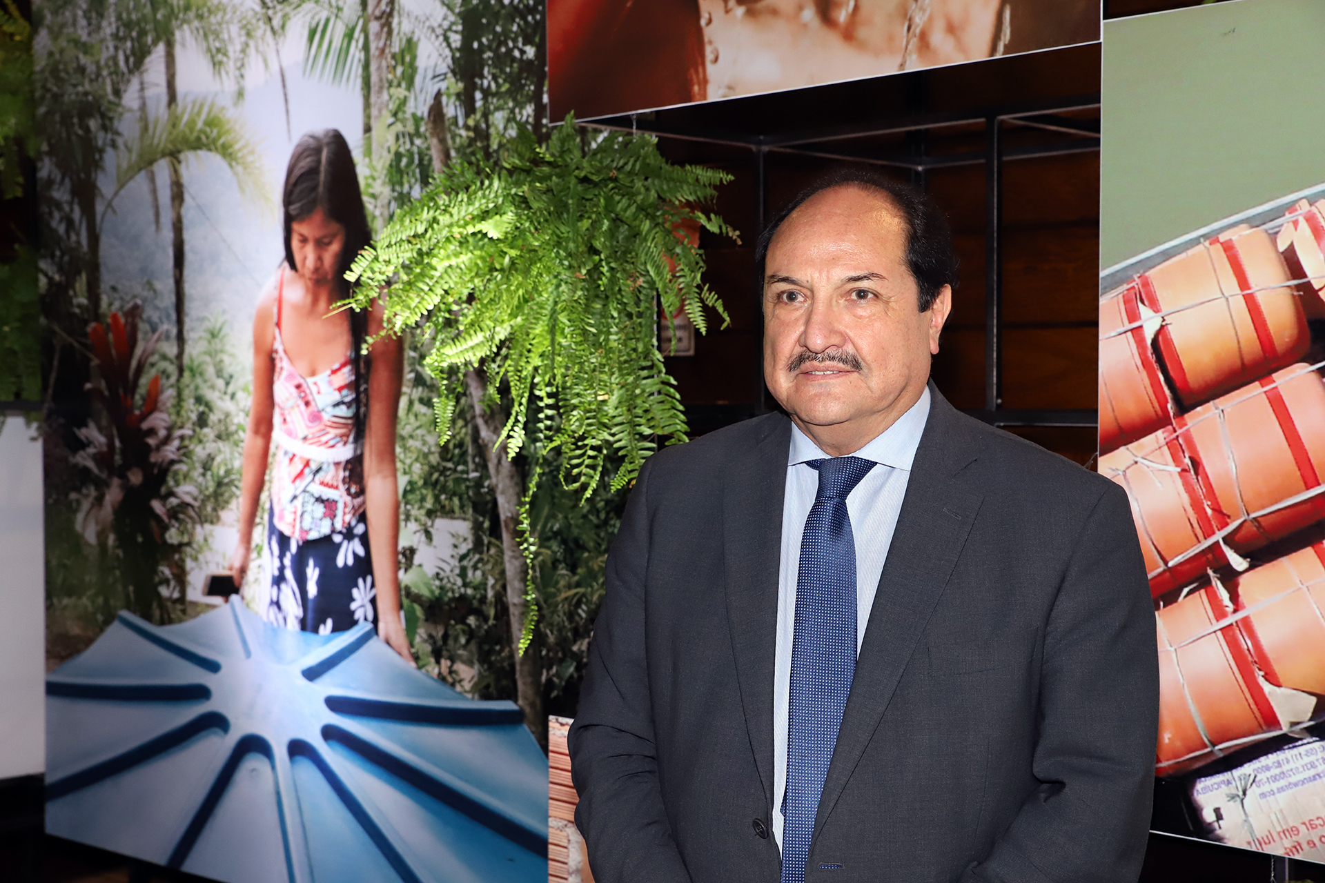 Gustavo Méndez, coordenador setorial de água e saneamento para os países do Cone Sul junto ao BID no Brasil falando sobre a cooperação com a Funasa. Foto: Edmar Chaperman/Funasa.