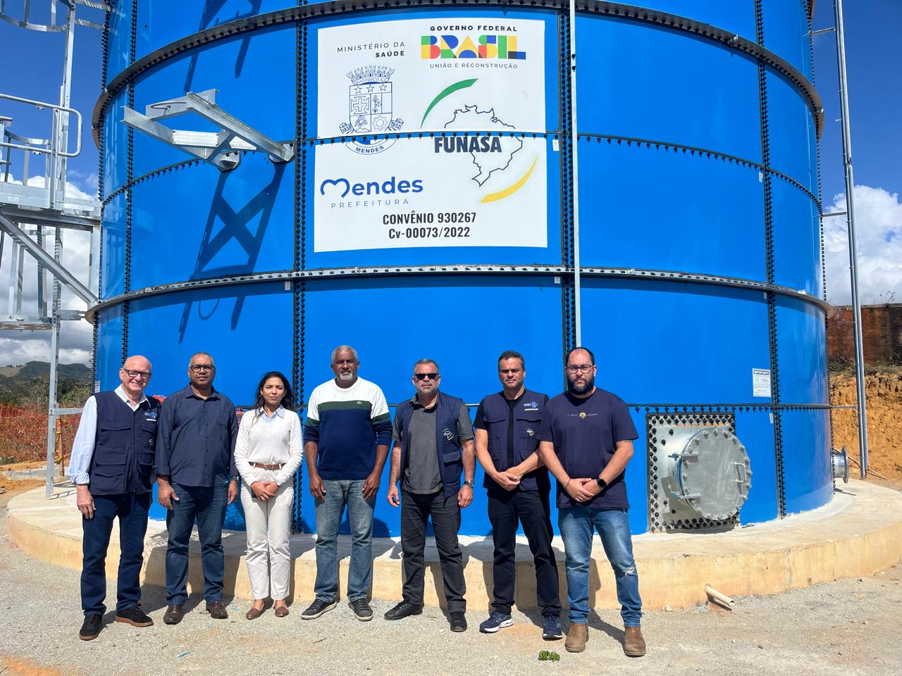 RComitiva da Funasa realiza vistoria em obra do Convênio com a prefeitura de Mendes (RJ). Foto: Ouvidoria/Funasa.