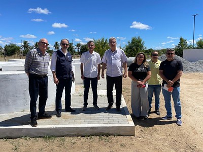 Visita à ETE de Parelhas-RNEm companhia do diretor de Engenharia de Saúde Pública (Densp), José Antônio Ribeiro, o presidente Alexandre Motta visitou a Estação de Tratamento de Esgoto (ETE) de Parelhas, município potiguar, que faz parte Região do Seridó Oriental, localizado a 245 quilômetros da capital, Natal. Foto: Funasa