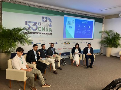 “Mesa-redonda 10: financiamento e investimentos: modelos de financiamento para projetos de saneamento”Coordenada por Ronald Pereira, da Serviço Municipal de Água e Esgoto (SEMAE) de Piracicaba-SP e Assemae, a sessão contou com a participação estratégica de Adam Pinto, superintendente estadual da Funasa em São Paulo Foto: Weverton Soares/Assemae