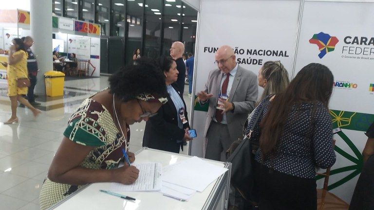 Diretor-Executivo Cláudio Torquato (ao centro) representou a Presidência da Funasa no evento.