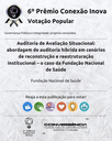 Card do 6º Prêmio Conexão Inova destaca projeto da Funasa em governança e integridade e convida o público a votar por reações.