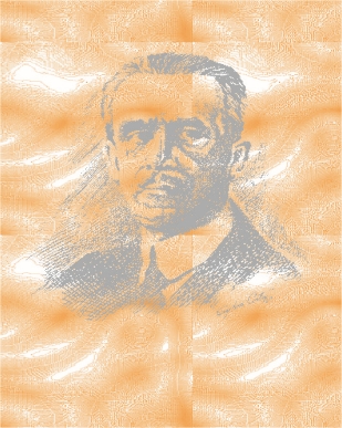 Retrato antigo em preto e branco do cientista Carlos Chagas posando de paletó, gravata e bigode.