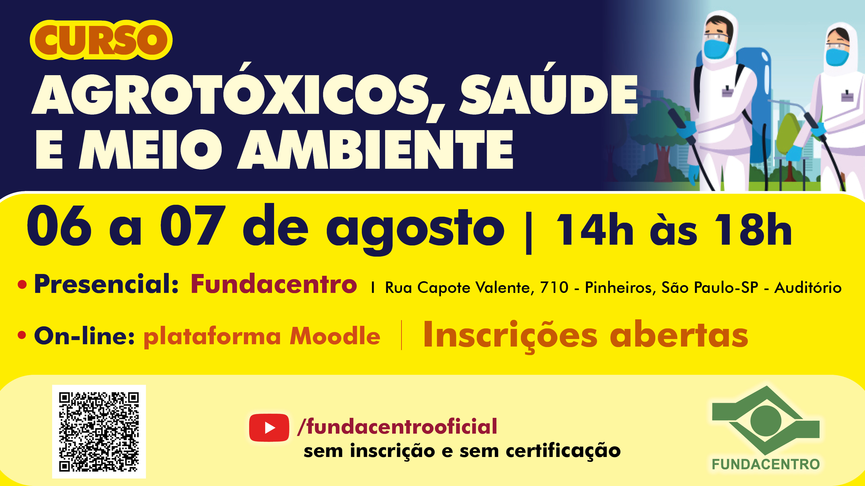 Curso Agrotóxicos, saúde e meio ambiente.