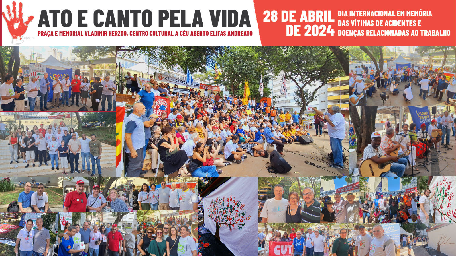Evento foi realizado em São Paulo/SP no Dia Internacional em Memória dos Acidentes e Doenças Relacionadas ao Trabalho