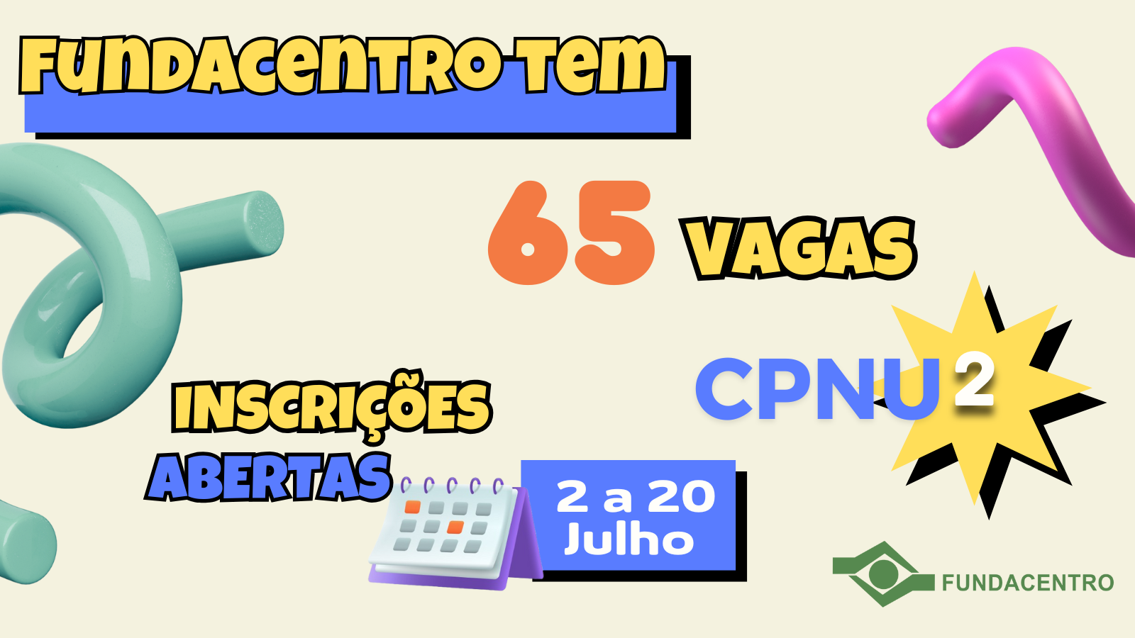 Fundacentro tem 65 vagas CNU2 INSCRIÇÕES ABERTAS