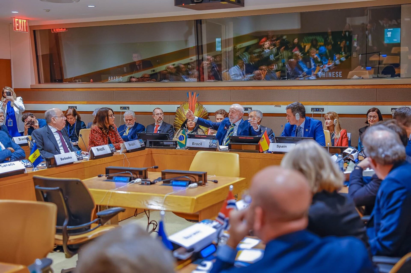 President Lula during the event to discuss the defense of democracy in New York. Photo: Ricardo Stuckert / PR