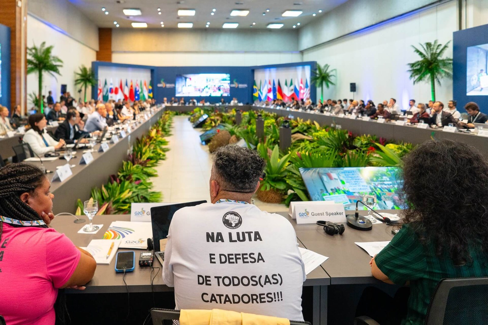 G20 pre-approves document on solid waste and circular economy and discusses the role of garbage collectors in the success of policies. Photo: Audiovisual G20 Brasil