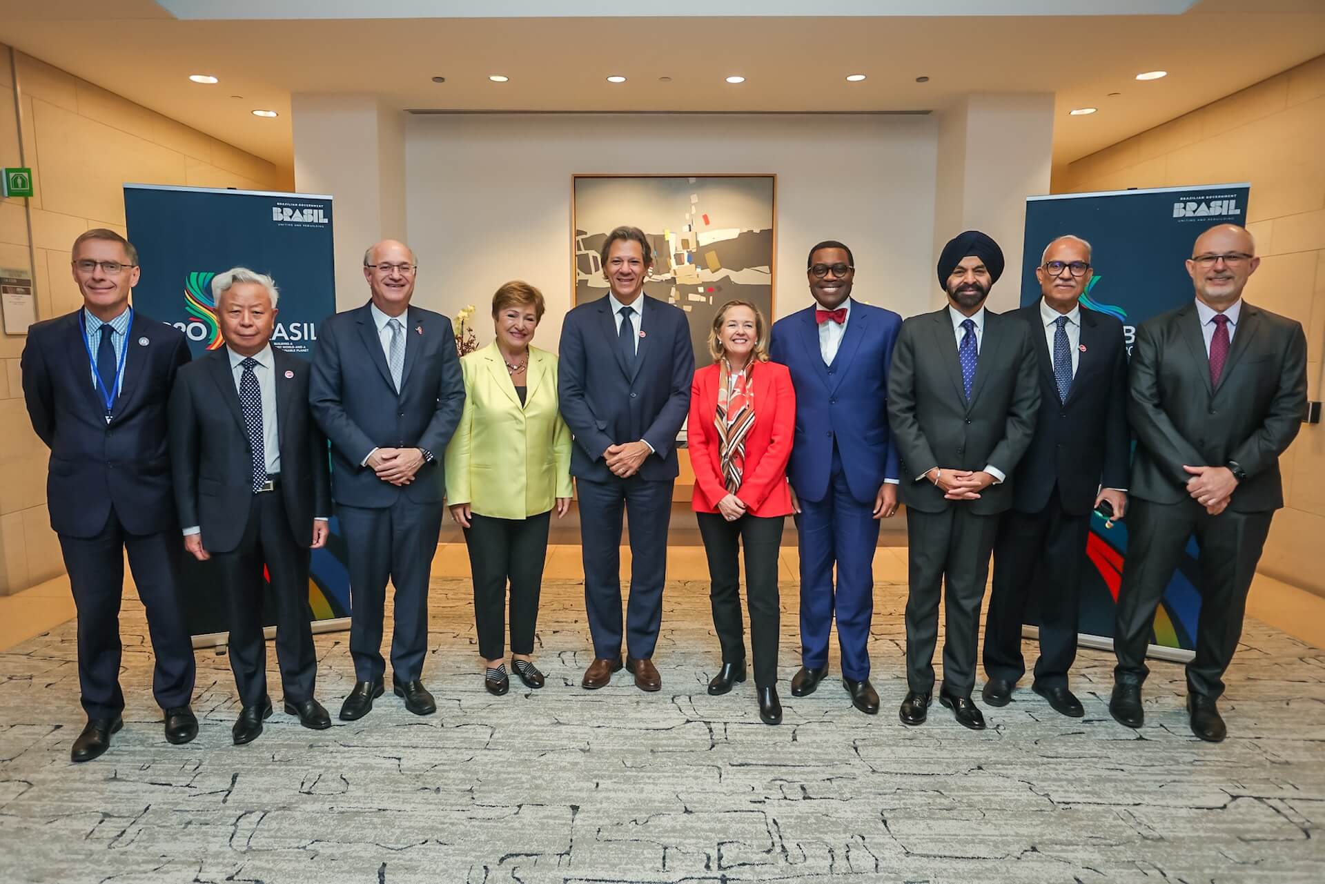 The meeting with the heads of the International Financial Institutions was held at the request of Minister Fernando Haddad in Washington (USA) - Photo: Diogo Zacarias/MF