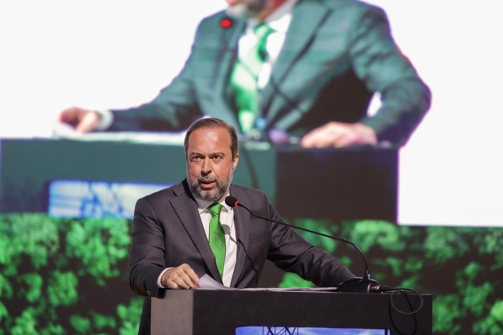 El Ministro de Minas y Energía, Alexandre Silveira, durante el evento «Diálogo G20 – Transiciones Energéticas». Crédito: Audiovisual G20 Brasil