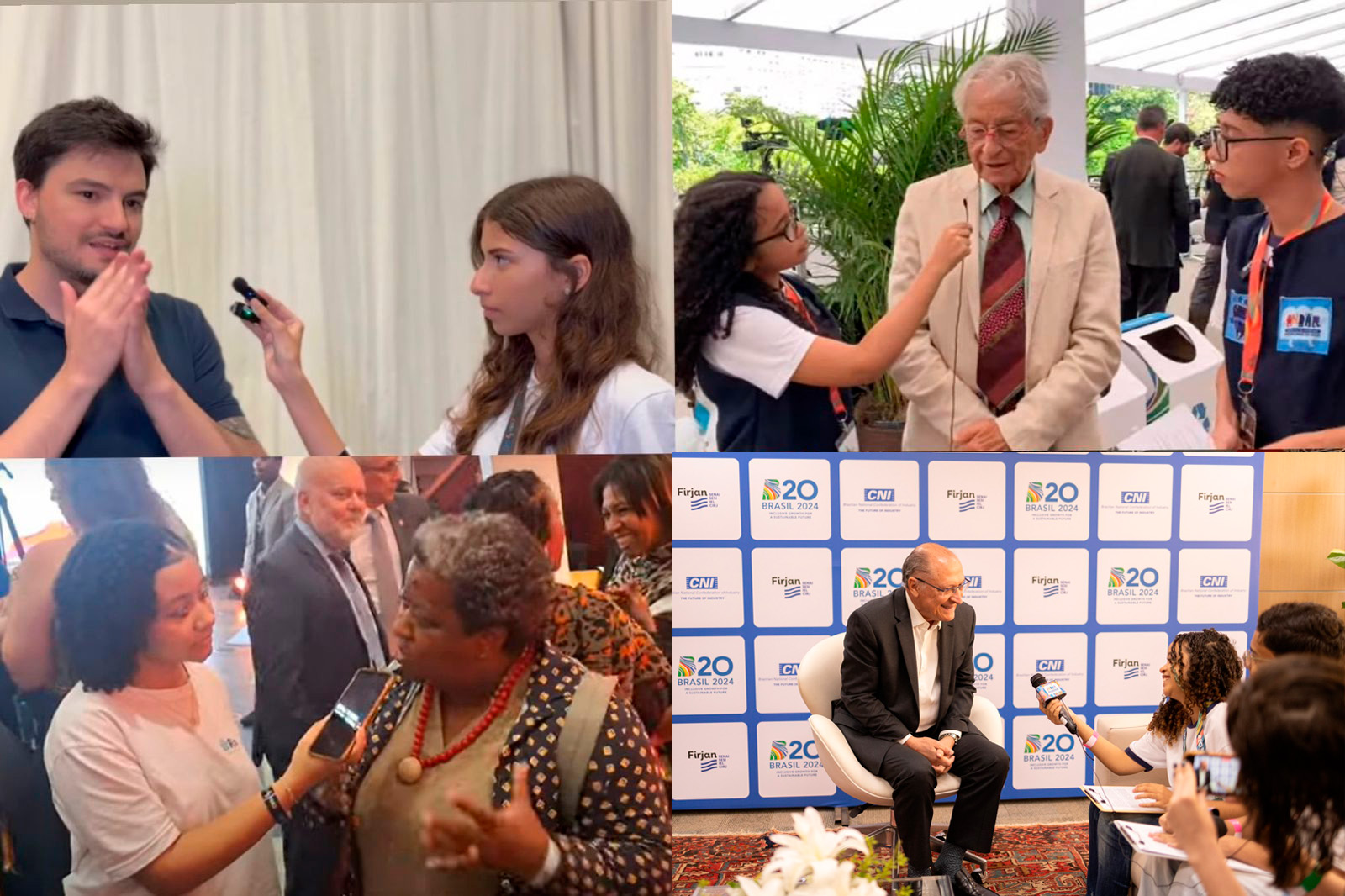 Los jóvenes de ANDAR realizaron, en enero, la primera cobertura de Kids20. En esa ocasión, entrevistaron al vicepresidente de la República y ministro de Desarrollo, Industria, Comercio y Servicios, Geraldo Alckmin. Imagen: Divulgación y Audiovisual/G20 Brasil