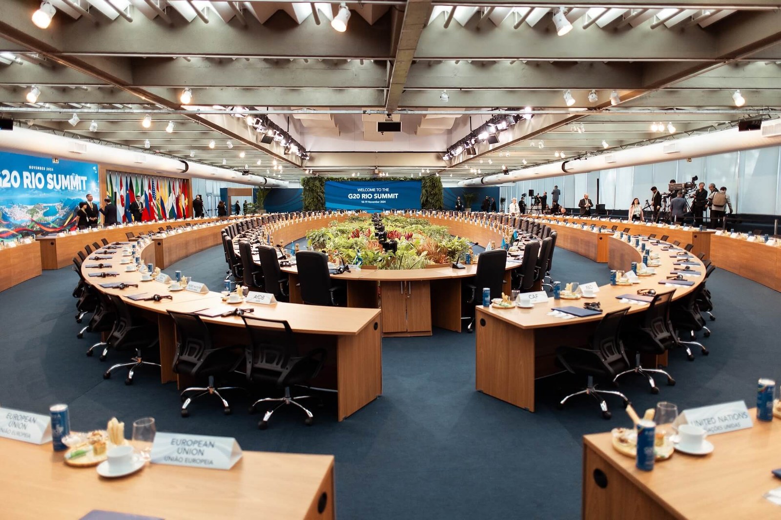 Mesa de discusiones del G20, en Río de Janeiro. Foto: Isabela Castilho/G20