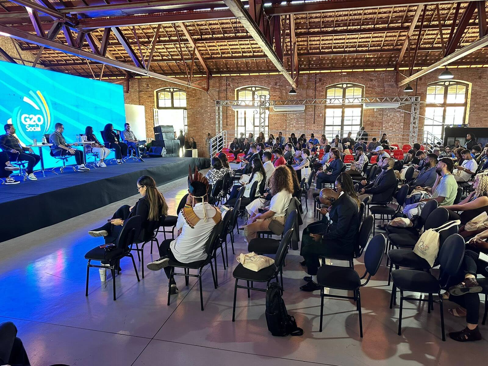 Debate do Y20 no galpão da Ação da Cidadania no Rio de Janeiro. Crédito: Audiovisual/G20