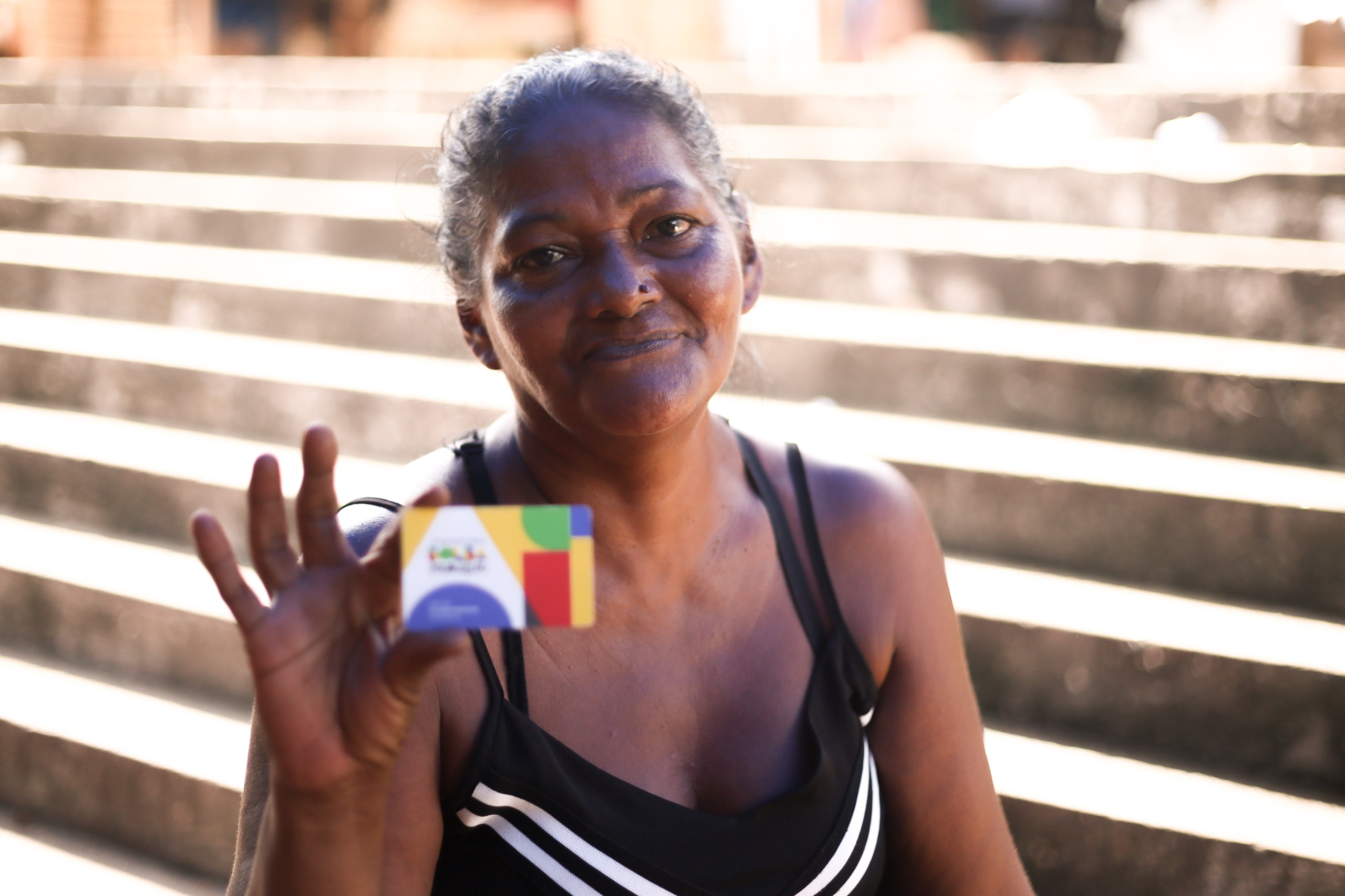 Maria Nilza, comerciante de la feria de Belém (PA), ya ha utilizado el programa Bolsa Família. Crédito: Lyon Santos/MDS