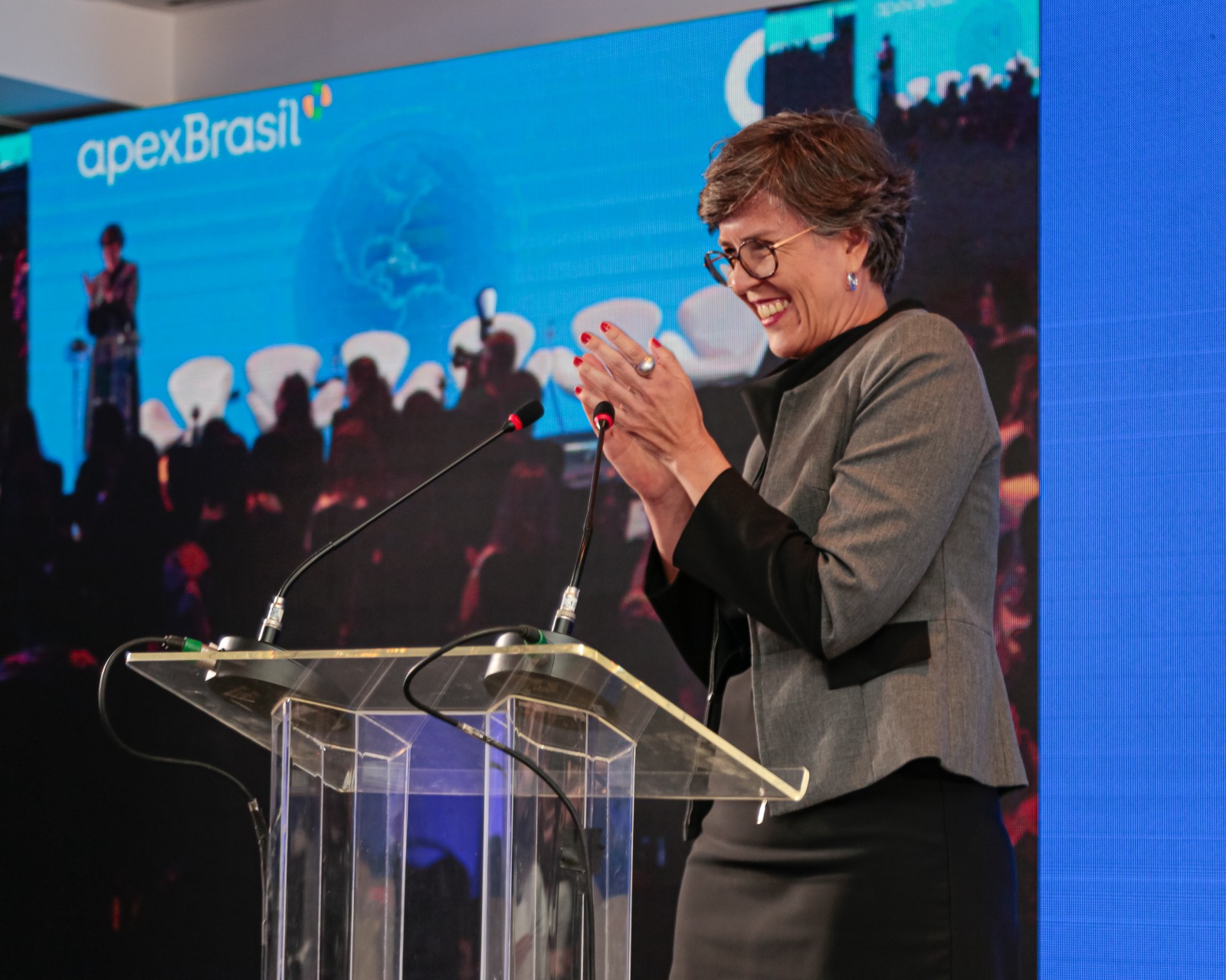 La idealizadora del programa Mujeres y Negocios Internacionales de ApexBrasil y directora de Negocios de ApexBrasil, Ana Paula Repezza. Crédito: Divulgación/ApexBrasil.