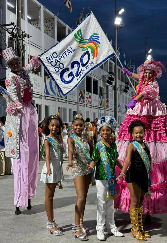 La Sapucaí, este año, recibió los colores del G20. Foto: Divulgación 