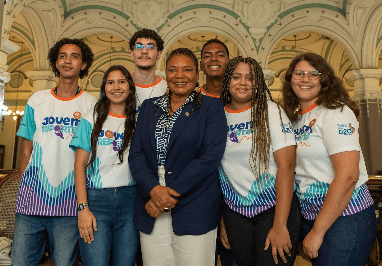 A ministra da Cultura concedeu uma entrevista exclusiva aos integrantes do Kids 20. Foto: Victor Vic/MinC