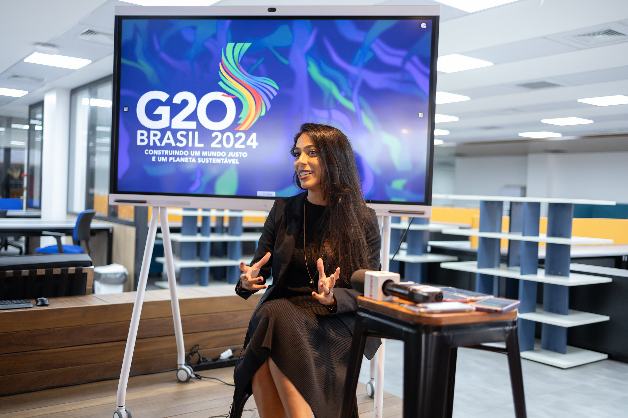 Ísis Táboas, do Ministério das Mulheres, é a coordenadora do GT de Empoderamento de Mulheres.