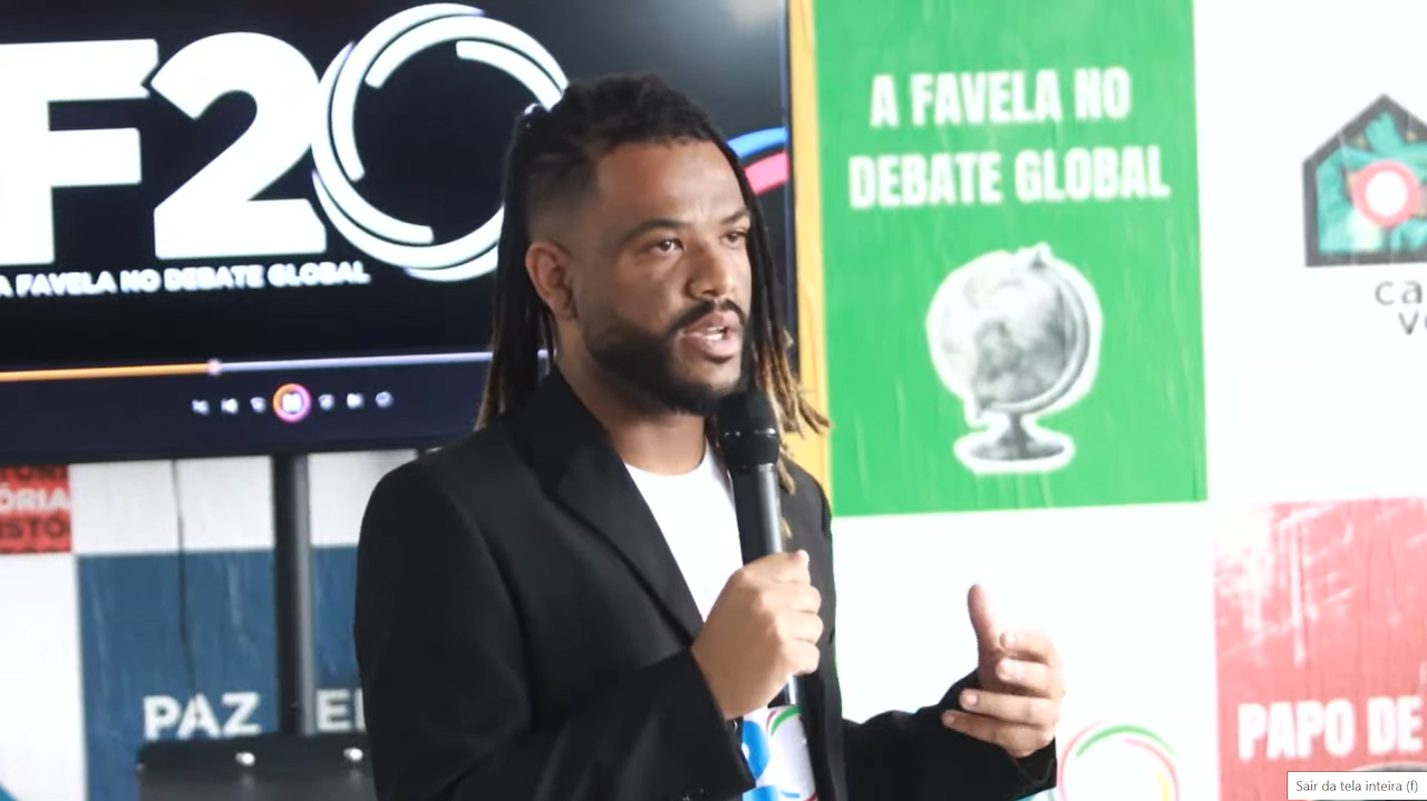 O Favela 20, além de debater assuntos do G20, também irá produzir material sobre os temas. Imagem: Divulgação/F20