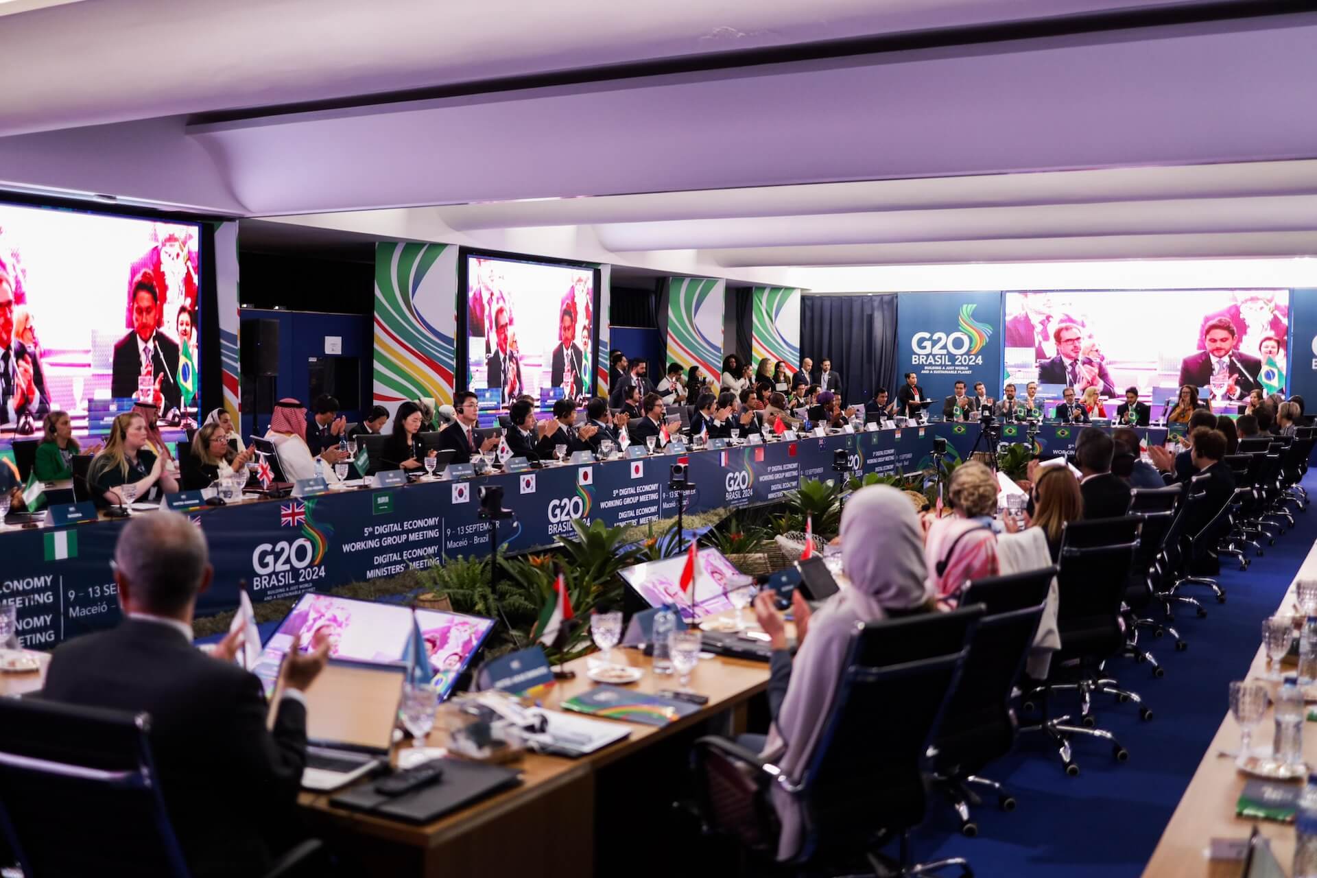 G20 aprova por aclamação agenda robusta para economia digital em reunião ministerial em Maceió, capital do Alagoas, nesta sexta-feira, 13/9 | Foto: Audiovisual G20 Brasil 