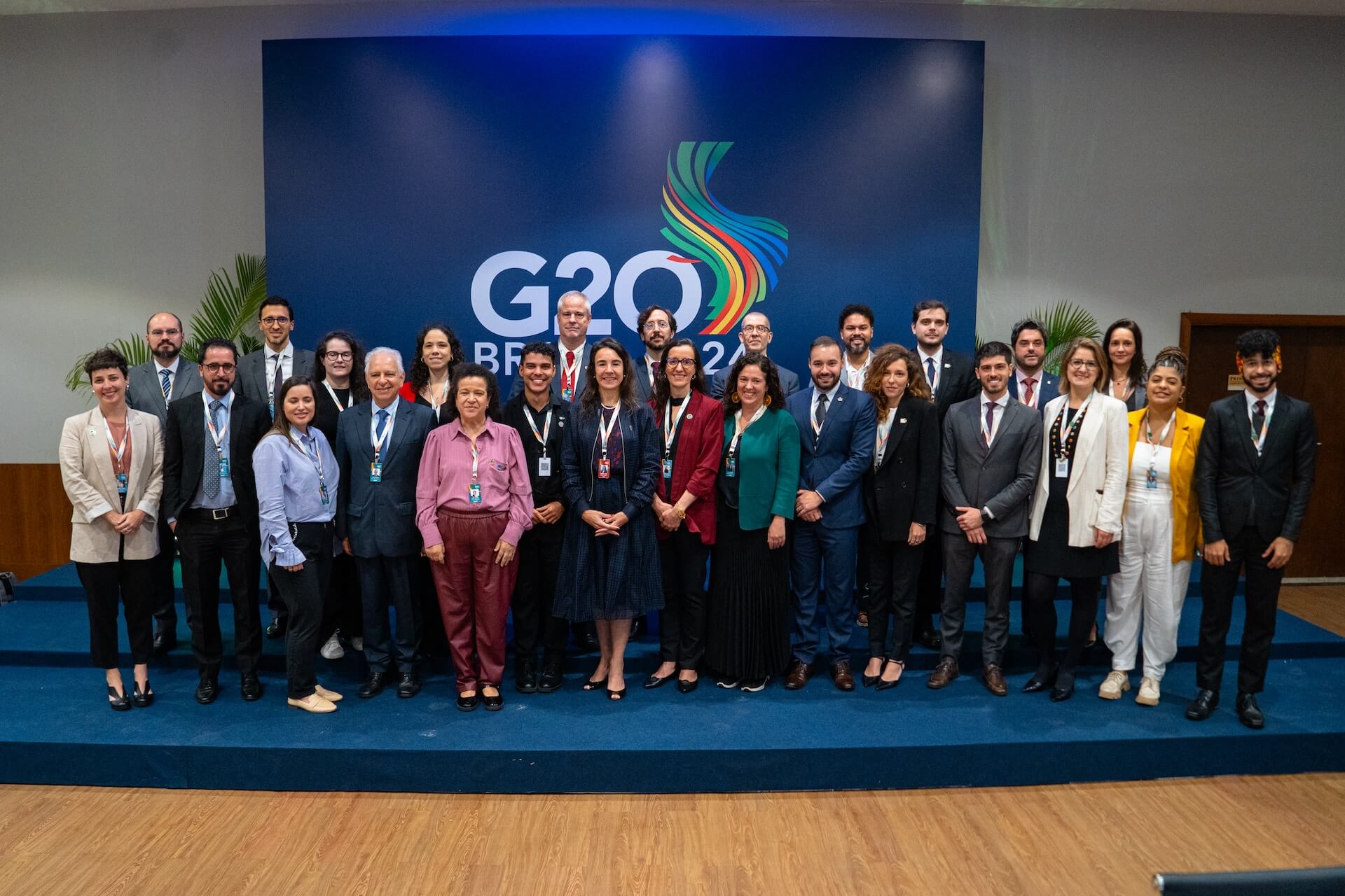 Representantes de 13 grupos de engajamento do G20 levam aos representantes de finanças do fórum recomendações para impulsionar o desenvolvimento econômico dos países-membros. Encontro inédito aconteceu nesta segunda-feira, 22/7, no Rio de Janeiro | Foto: Audiovisual G20 Brasil