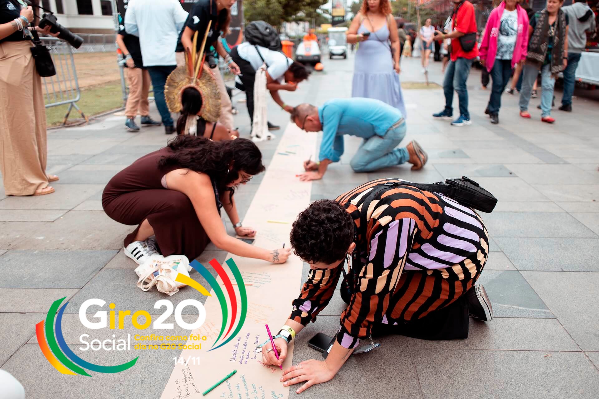 Registro de atividades no Boulevard Olímpico, no Rio de Janeiro, onde ocorre a Cúpula do G20 Social | Foto: Isabela Castilho/ Audiovisual G20 Brasil