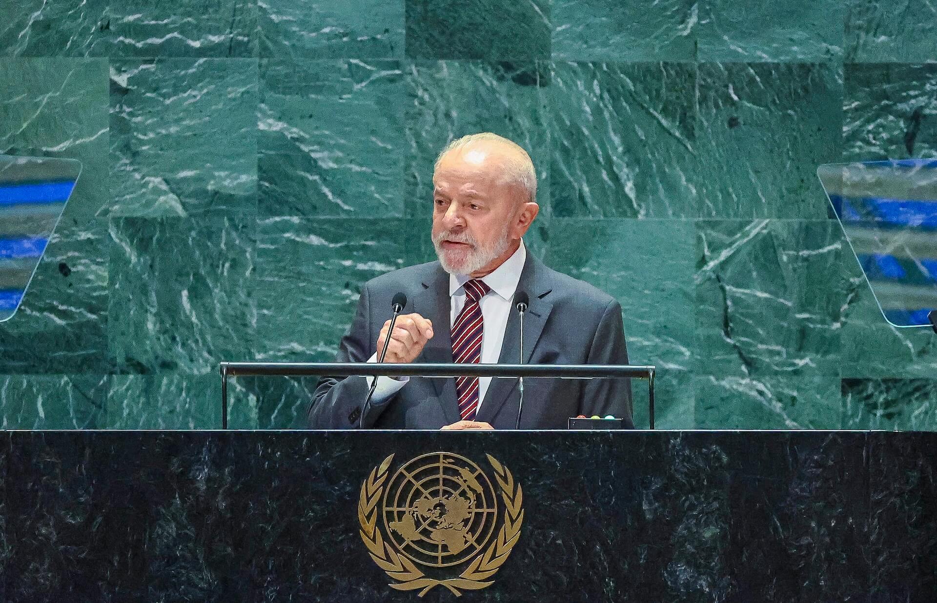 Na ONU, presidente do Brasil Luiz Inácio Lula da Silva traça panorama das múltiplas crises globais, defende reforma das instituições multilaterais e mais voz ao Sul Global | Foto: Ricardo Stuckert / PR