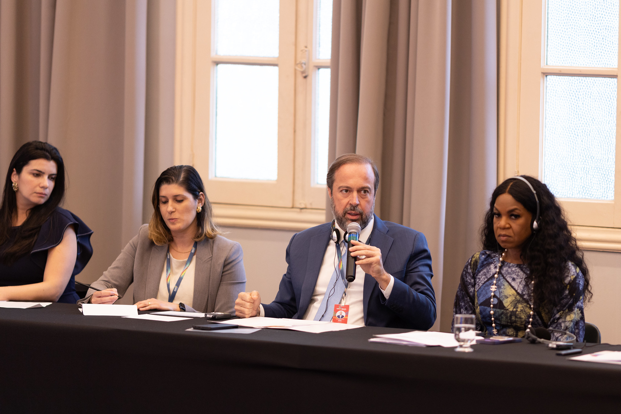 Minister Alexandre Silveira during the bilateral meeting with the Special Representative of the UN Secretary-General for Sustainable Energy for All and Co-Chair of UN-Energy, Damilola Onguybi. Credit: Audiovisual G20