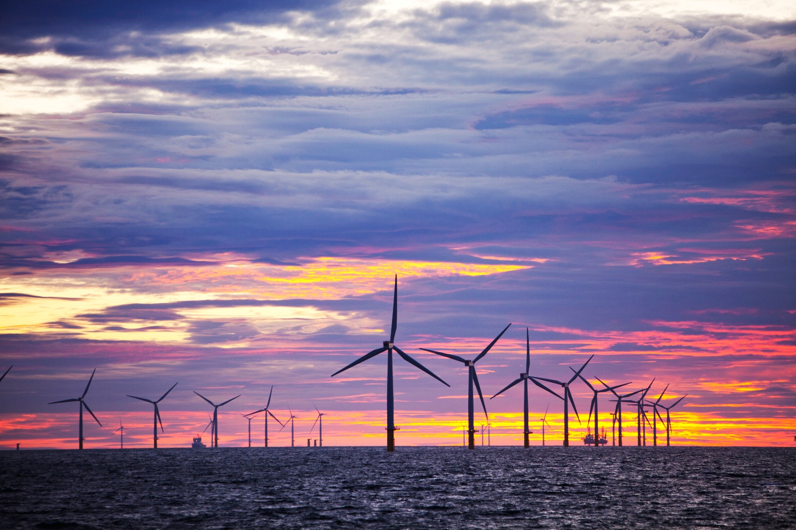 Walney Offshore Wind Farm, near Barrow, in Furness, Cumbria, United Kingdom. Credit: Getty images.