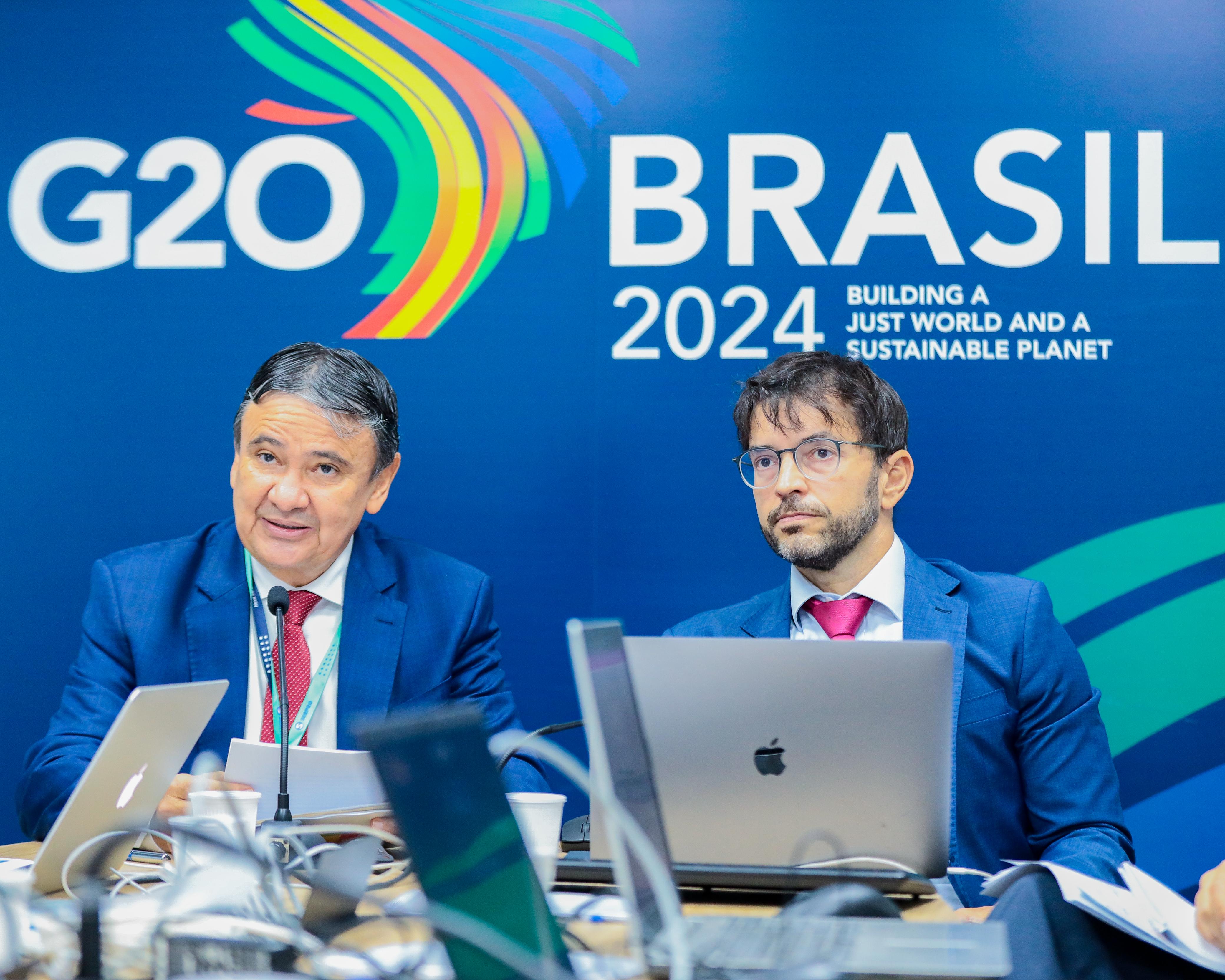 Ministro Wellington Dias do MDS durante reunião da Força-Tarefa para a Aliança Global contra a Fome e a Pobreza do G20. Roberta Aline/MDS