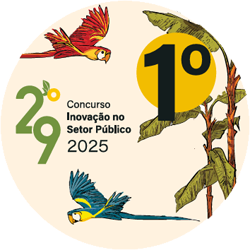 Selo 1º lugar 29º Prêmio de Inovação no Setor Público, promovido pela Enap,