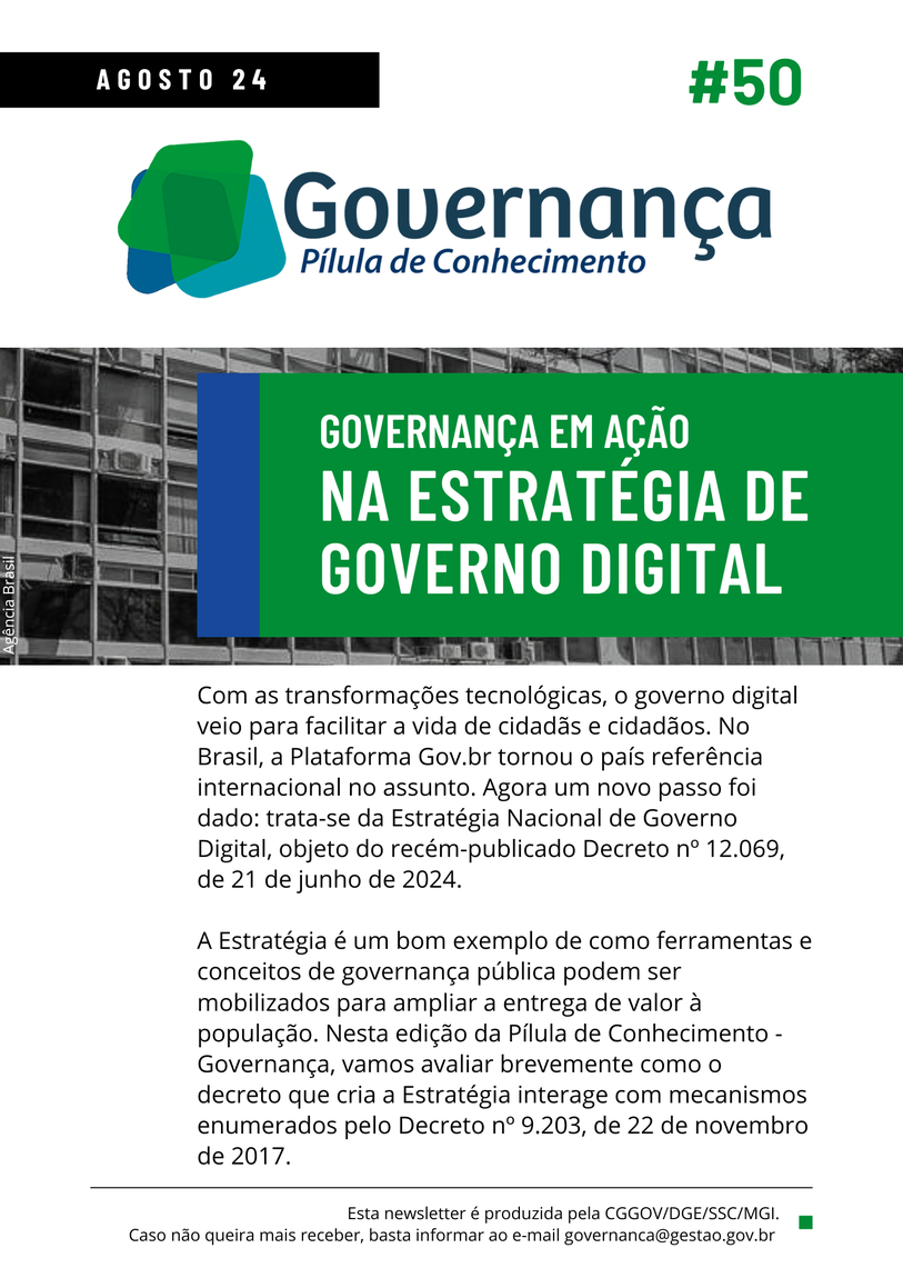 GOVERNANÇA EM AÇÃO Agência Brasil NA ESTRATÉGIA DE GOVERNO DIGITAL