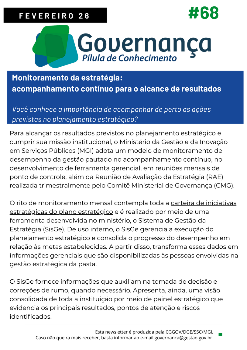 Monitoramento da estratégia:  acompanhamento contínuo para o alcance de resultados