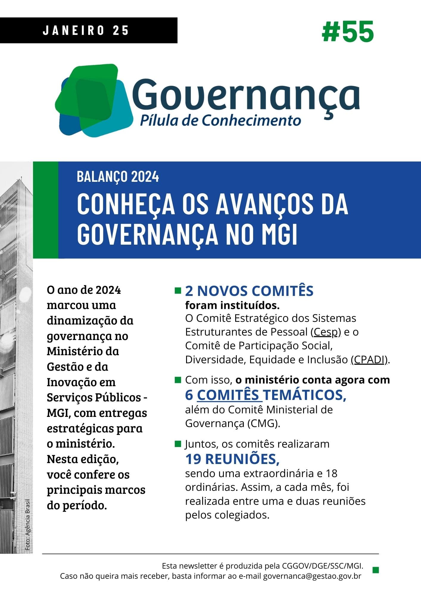 BALANÇO 2024 CONHEÇA OS AVANÇOS DA GOVERNANÇA NO MGI