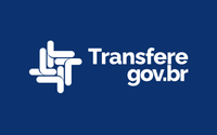 icone e logo TransfereGov em azul e branco