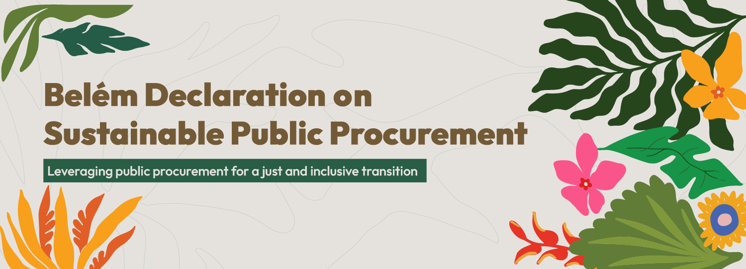 banner - Belém declaration for sustainable public procurement