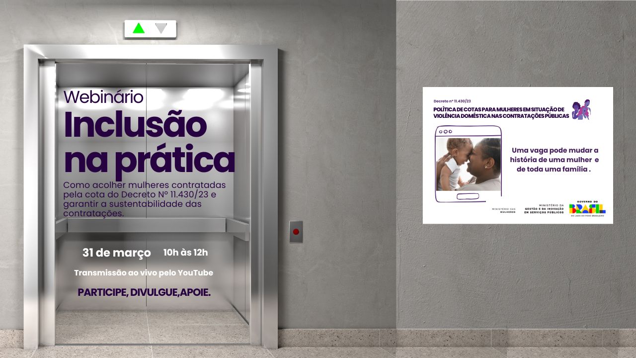 Webinário Inclusão das mulheres contratadas pela cota do Decreto nº 11.430/23