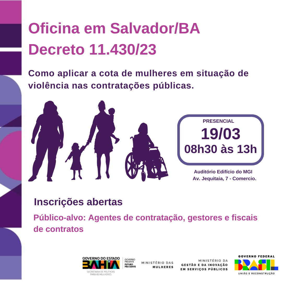 Convite para oficina - Salvador/BA