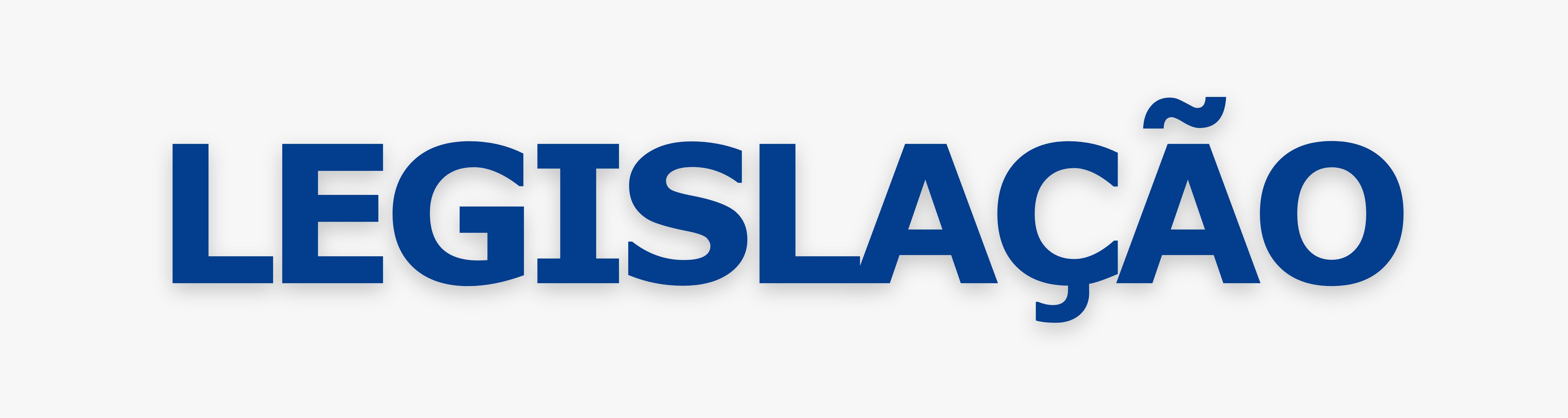 Botão com o nome "LEGISLAÇÃO" no fundo cinza